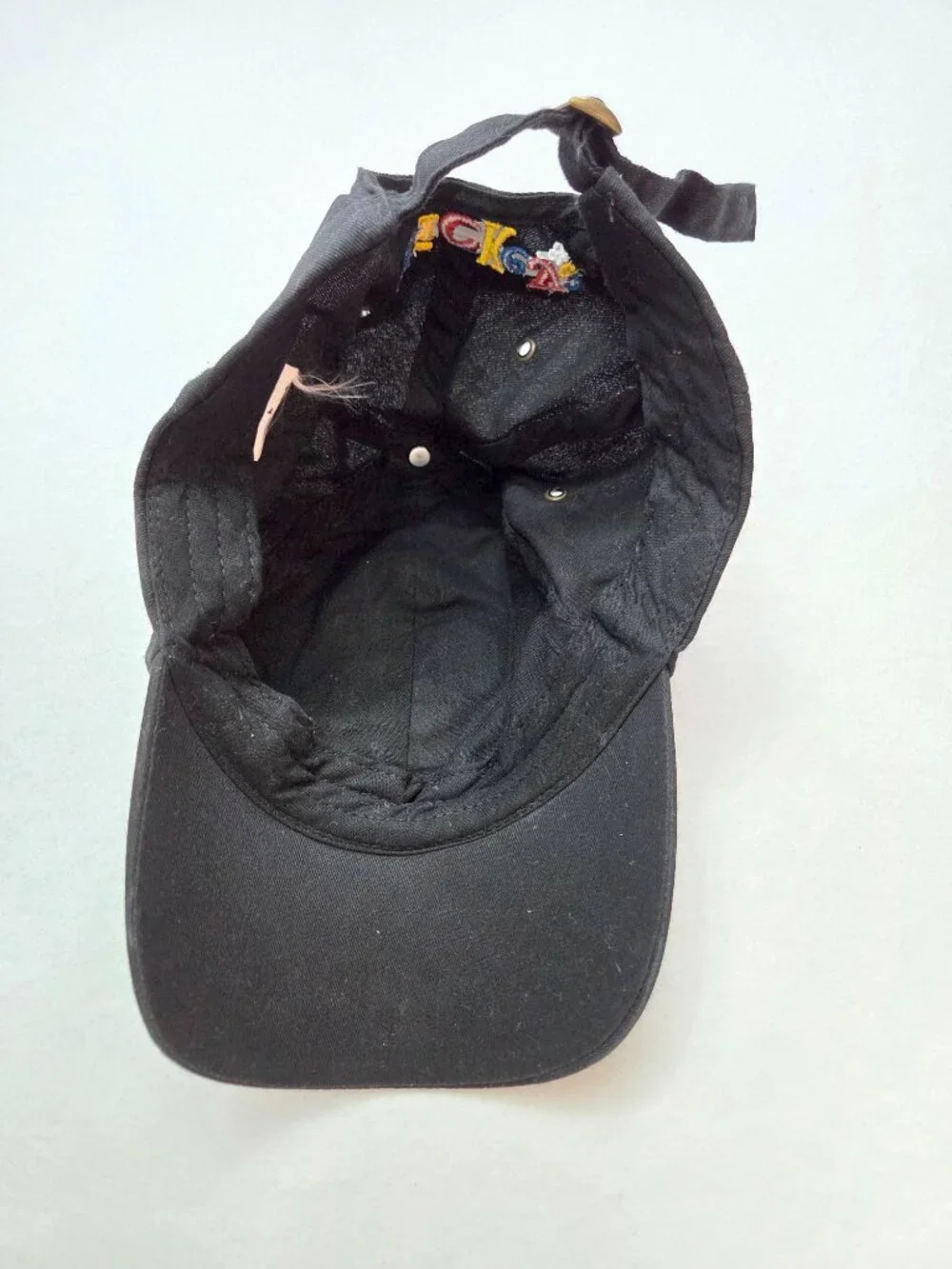 Disney Mickey Mouse Vintage Black Adjustable Embroidered Hat Baseball Cap OS